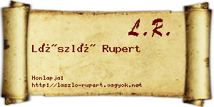 László Rupert névjegykártya